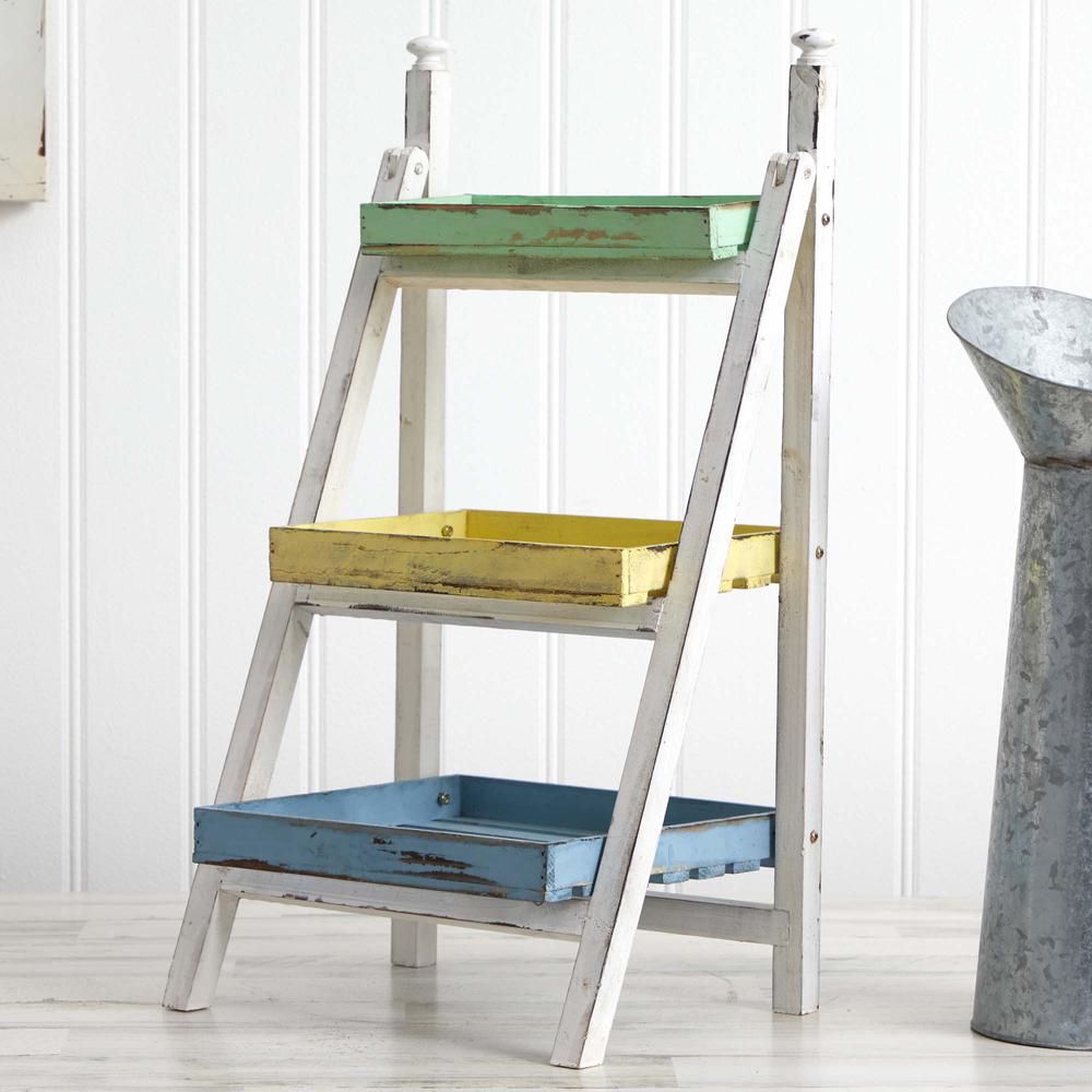 26.5in. Farmhouse Decorative Plant Display Stand