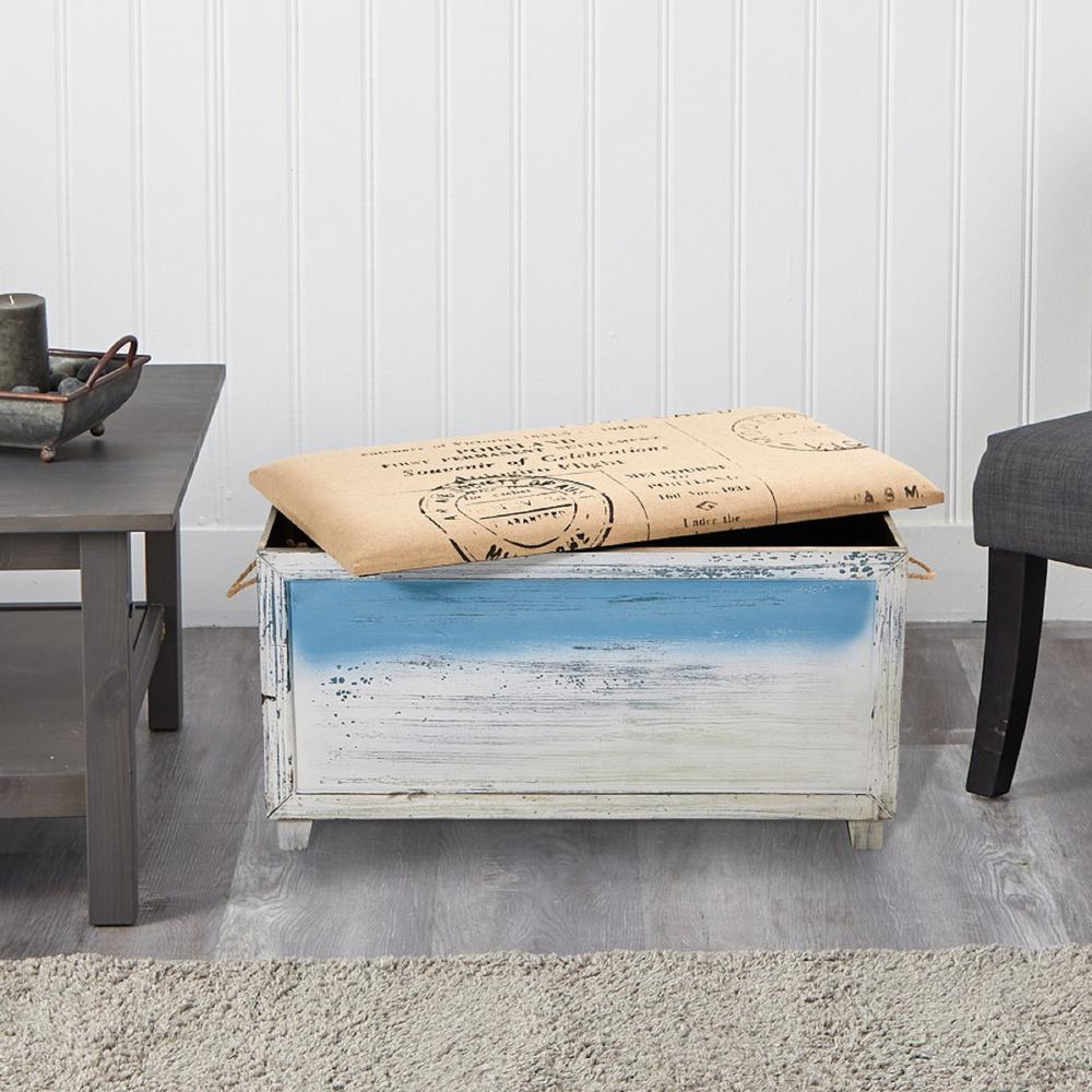 Ocean Breeze Storage Boxes, Bench and Seating Set (Set of 3)