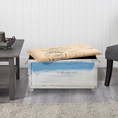 Ocean Breeze Storage Boxes, Bench and Seating Set (Set of 3)