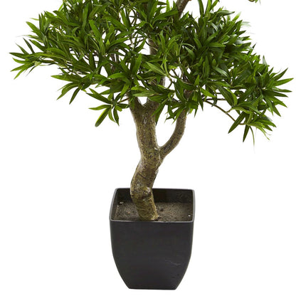 37in. Bonsai Styled Podocarpus Artificial Tree