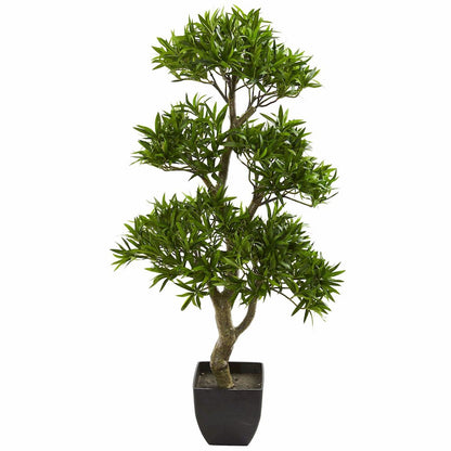 37in. Bonsai Styled Podocarpus Artificial Tree