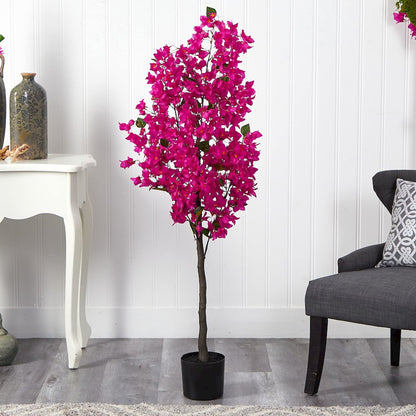 5ft. Bougainvillea Artificial Tree, Pink