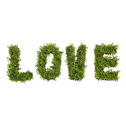 LOVE Boxwood Artificial Wall Decoration (Indoor/Outdoor)