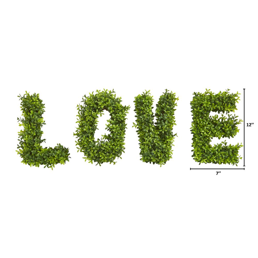 LOVE Boxwood Artificial Wall Decoration (Indoor/Outdoor)