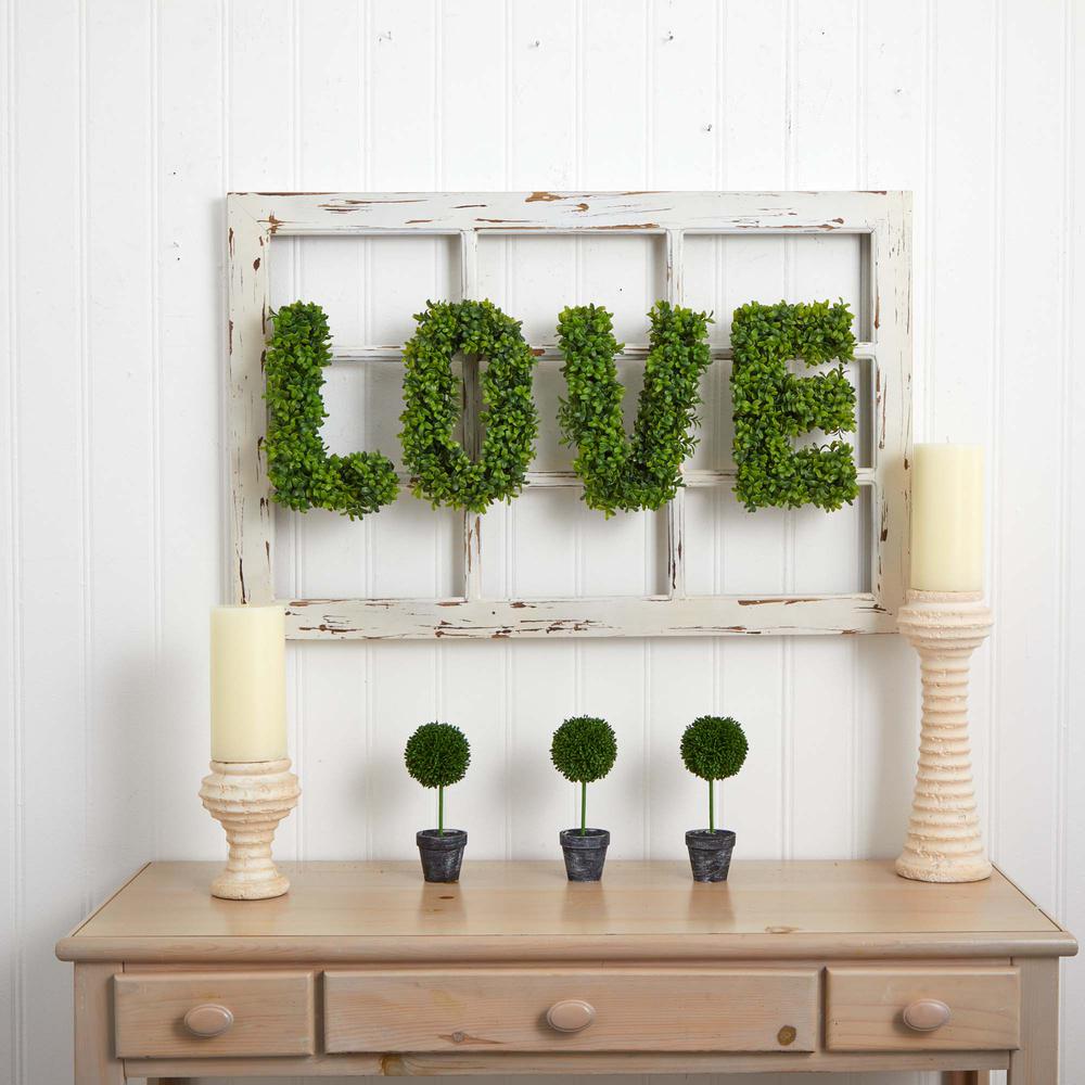 LOVE Boxwood Artificial Wall Decoration (Indoor/Outdoor)