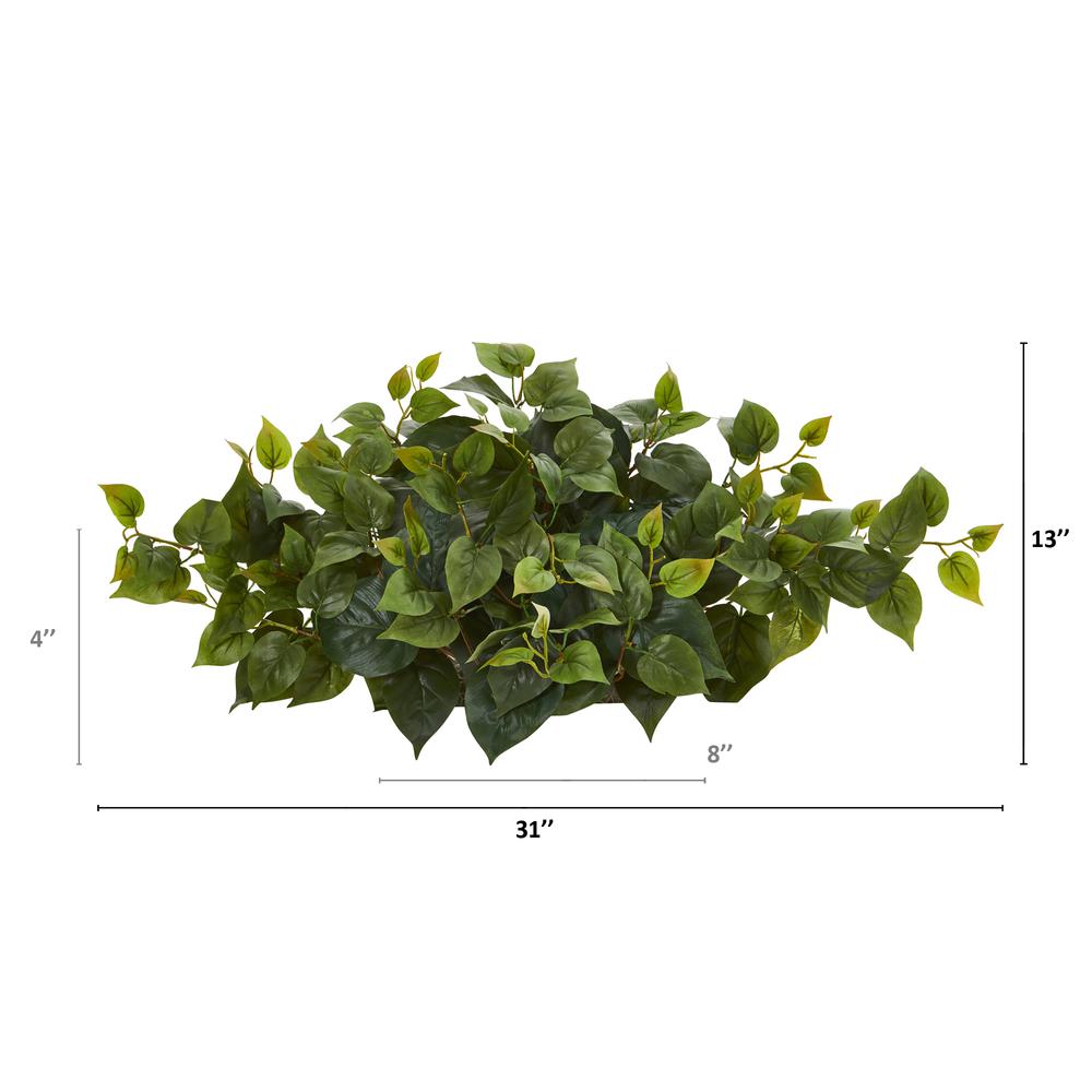 31in. Philodendron Artificial Ledge Plant