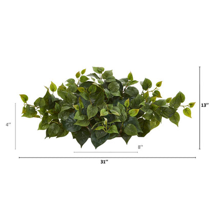 31in. Philodendron Artificial Ledge Plant