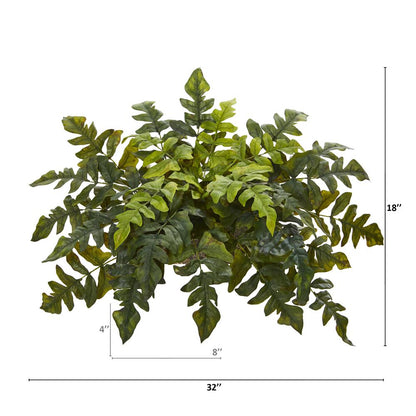 32in. Holly Fern Artificial Ledge Plant