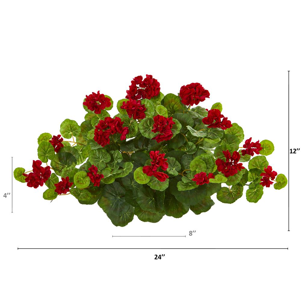 24in. Geranium Artificial Ledge Plant