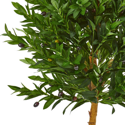 4.5ft. Olive Cone Topiary Artificial Tree UV Resistant (Indoor/Outdoor)