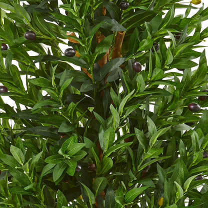 4.5ft. Olive Cone Topiary Artificial Tree UV Resistant (Indoor/Outdoor)