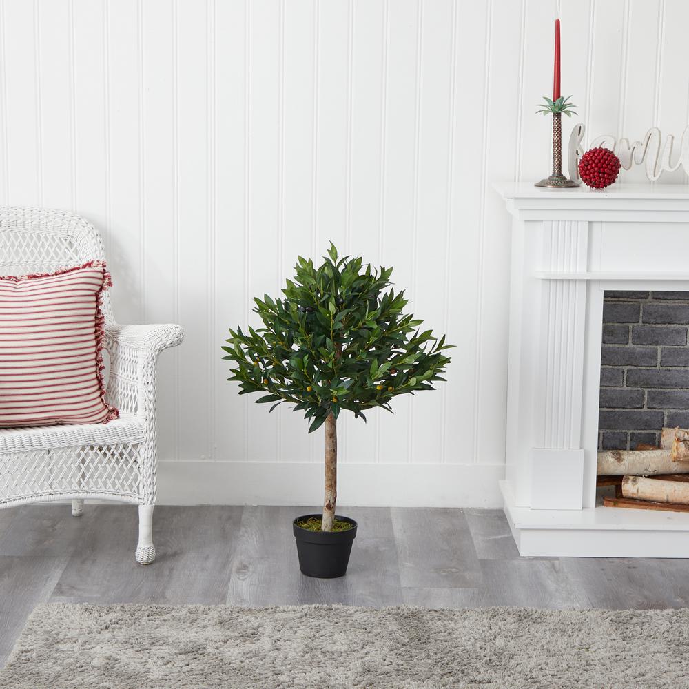 34in. Olive Topiary Artificial Tree UV Resistant (Indoor/Outdoor)