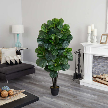 5ft Fiddle Leaf Fig Artificial Tree - Green