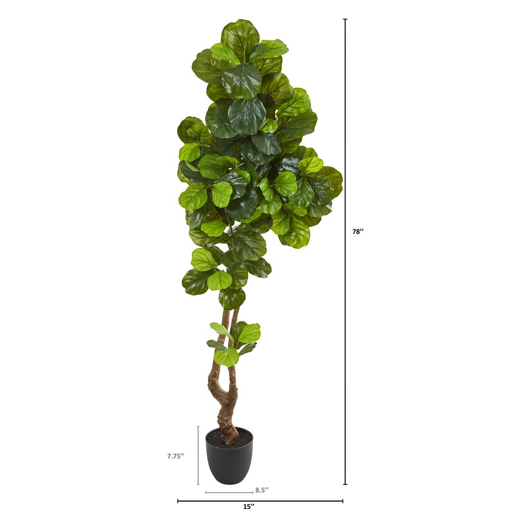 78in. Fiddle Leaf Artificial Tree (Real Touch)