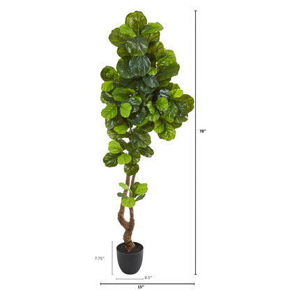 78in. Fiddle Leaf Artificial Tree (Real Touch)