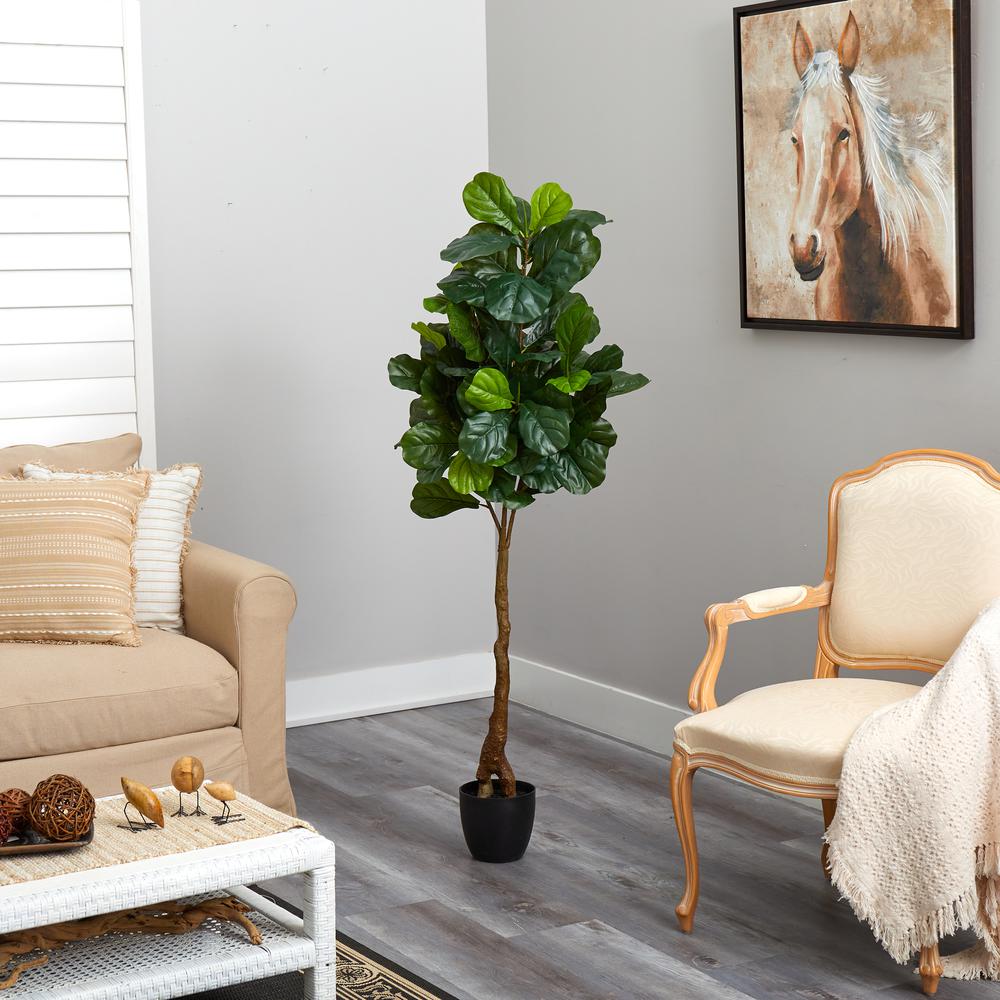 64in. Fiddle Leaf Artificial Tree (Real Touch)