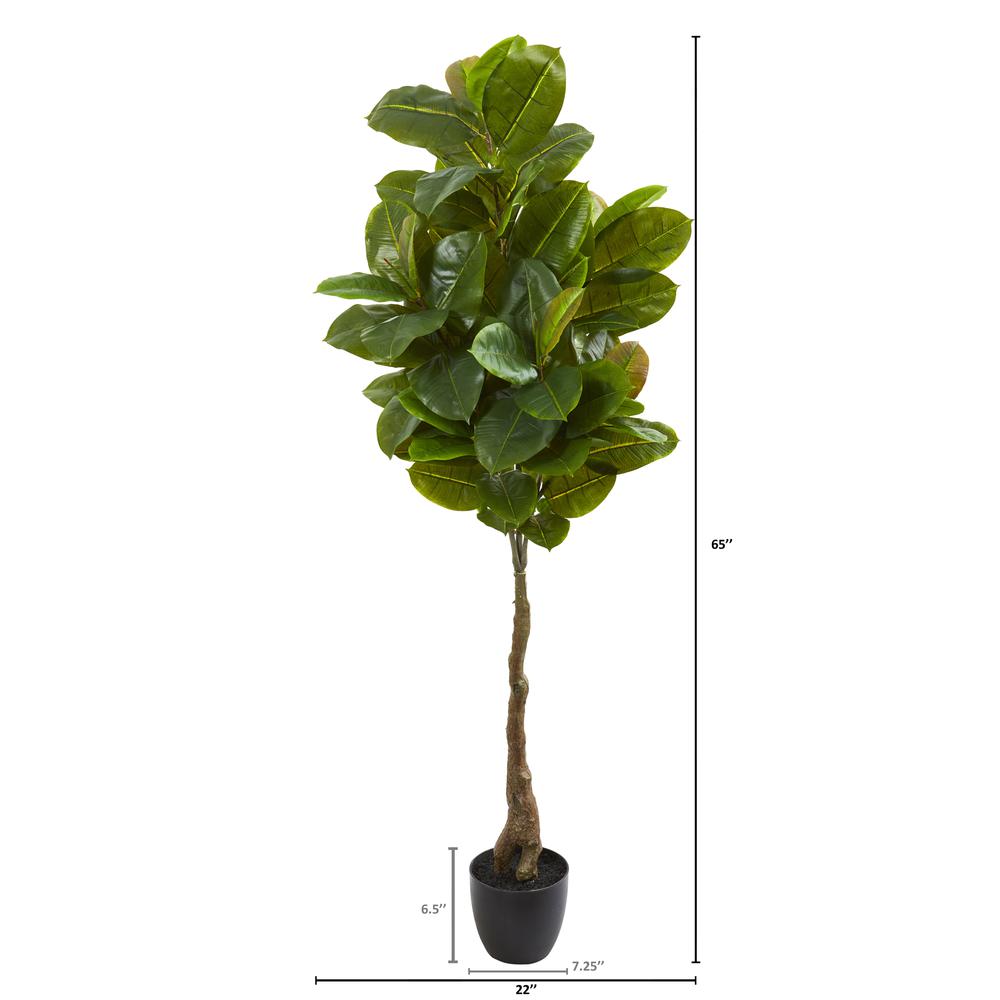 65in. Rubber Leaf Artificial Tree (Real Touch)
