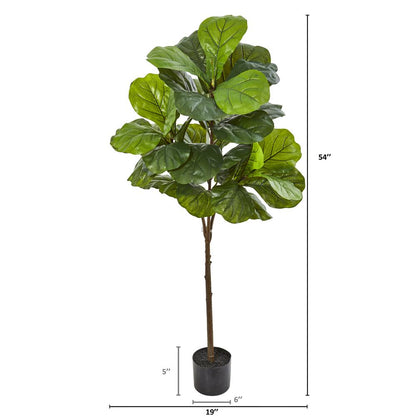 54in. Fiddle Leaf Artificial Tree (Real Touch)