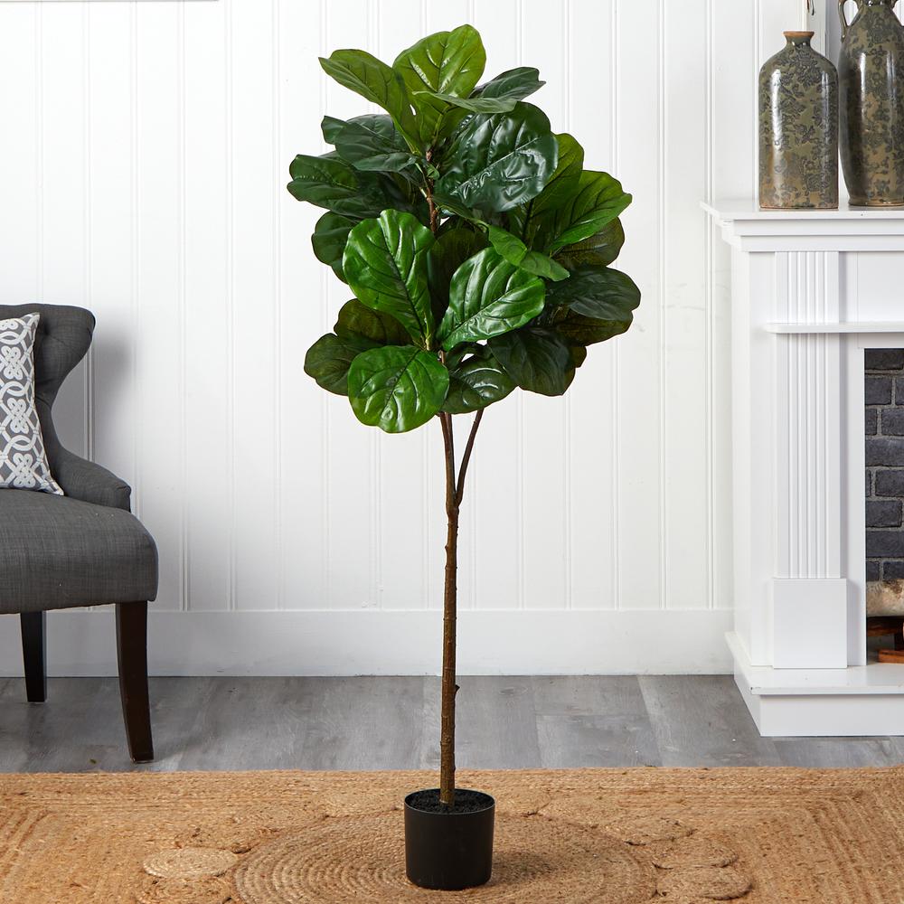 54in. Fiddle Leaf Artificial Tree (Real Touch)