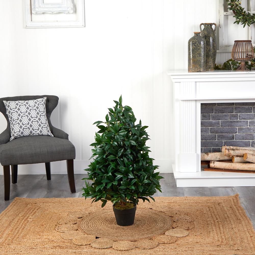 3ft. Bay Leaf Artificial Topiary Tree UV Resistant (Indoor/Outdoor)