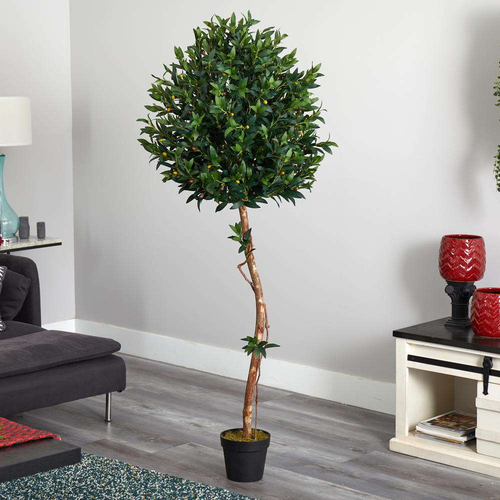 5.5ft. Olive Topiary Artificial Tree UV Resistant (Indoor/Outdoor)