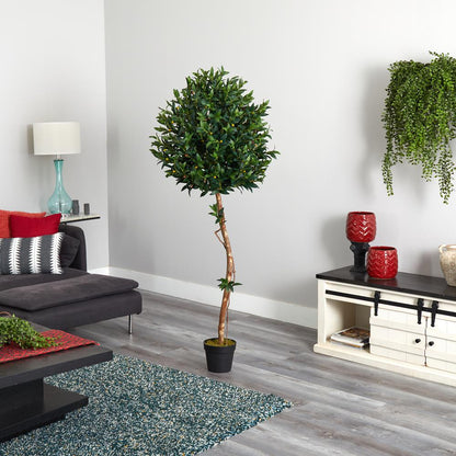 5.5ft. Olive Topiary Artificial Tree UV Resistant (Indoor/Outdoor)