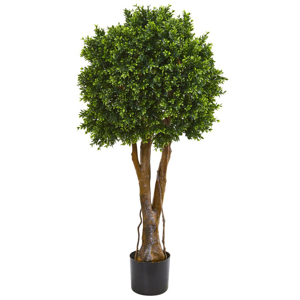 46in. Boxwood Artificial Topiary Tree UV Resistant (Indoor/Outdoor)