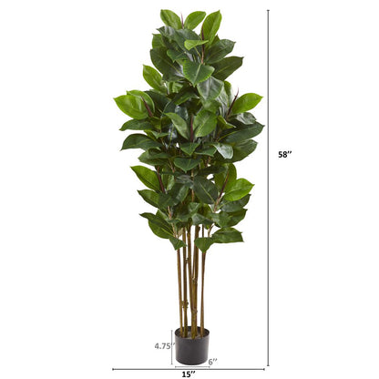 58in. Rubber Leaf Artificial Tree