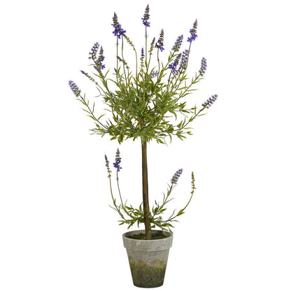 34in. Lavender Single Ball Topiary Artificial Tree