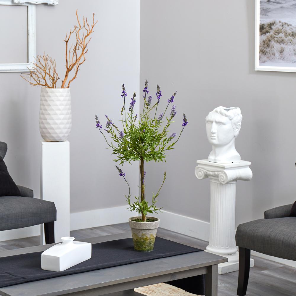 34in. Lavender Single Ball Topiary Artificial Tree