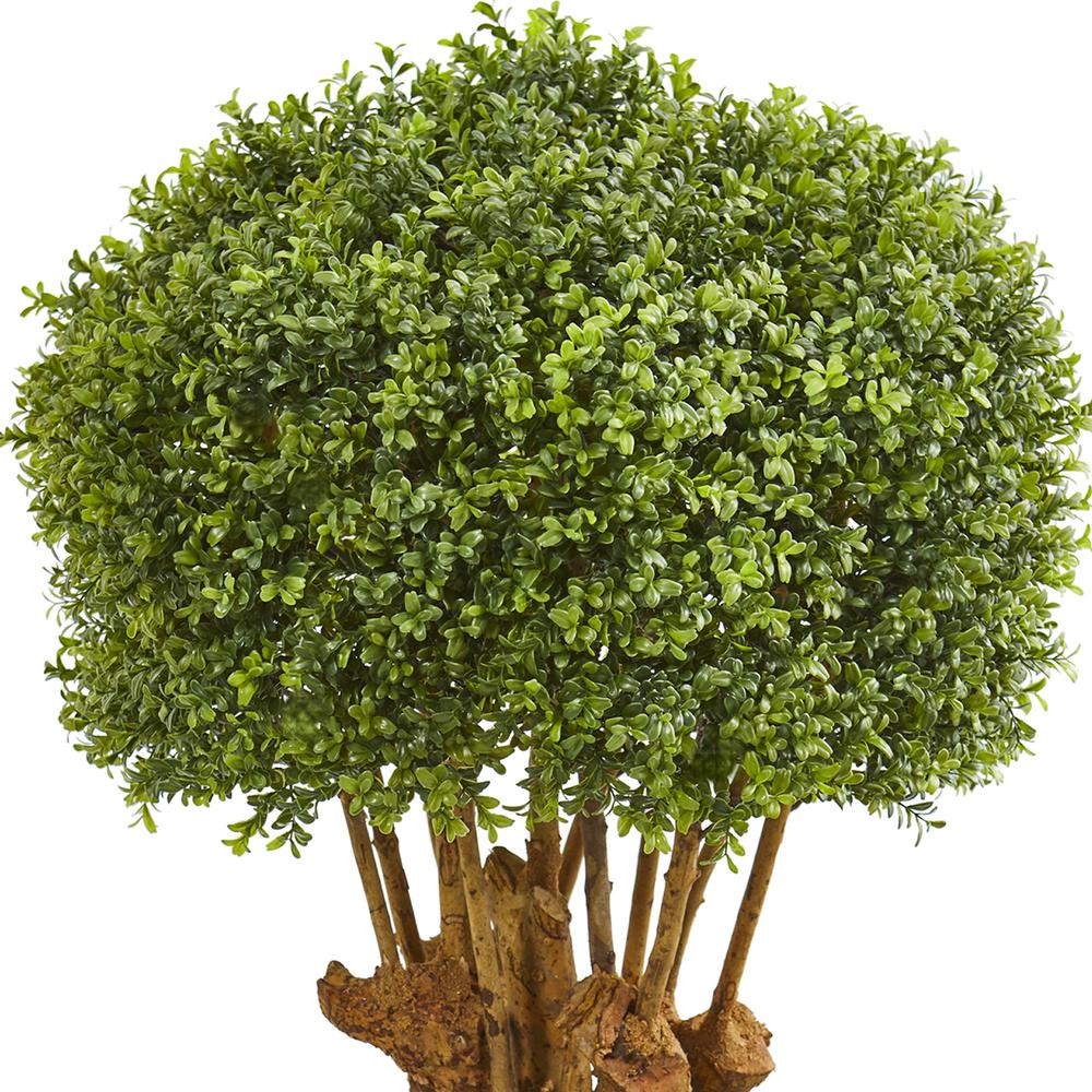 38in. Boxwood Artificial Topiary Tree in Decorative Bowl (Indoor/Outdoor)