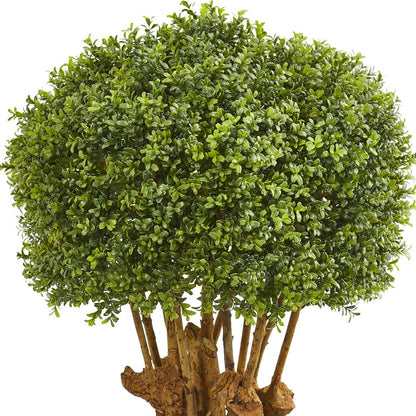 38in. Boxwood Artificial Topiary Tree in Decorative Bowl (Indoor/Outdoor)
