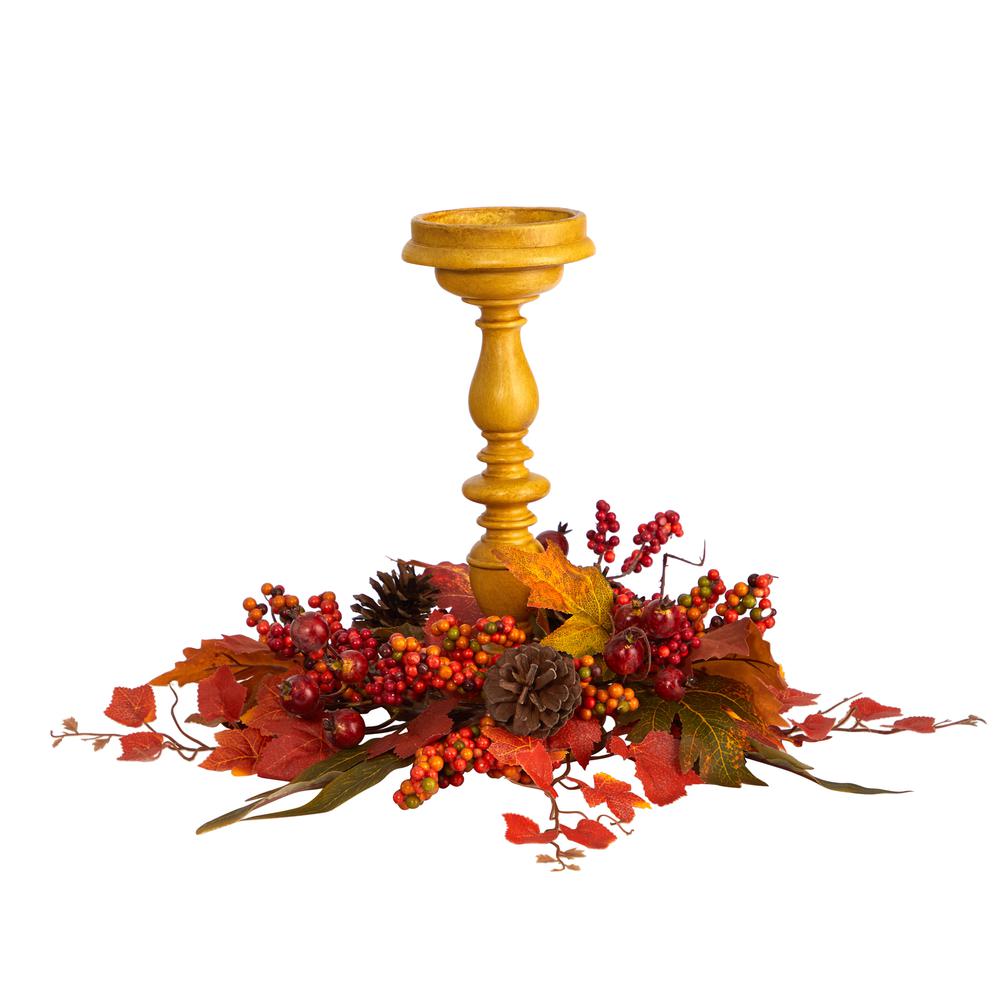 15in. Harvest Fall Artificial Candelabrum Arrangement