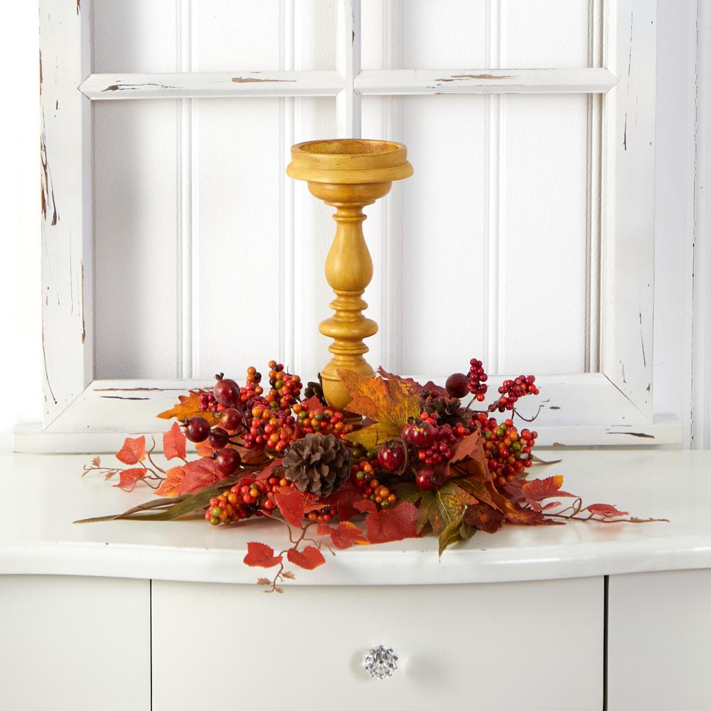 15in. Harvest Fall Artificial Candelabrum Arrangement