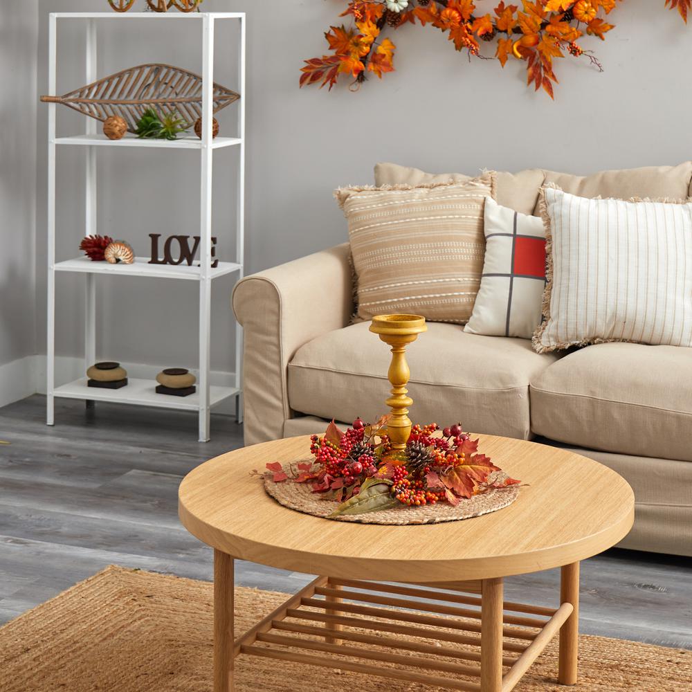 15in. Harvest Fall Artificial Candelabrum Arrangement