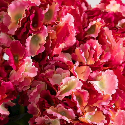 20in. Artificial Hydrangea Arrangement in Glass Vase