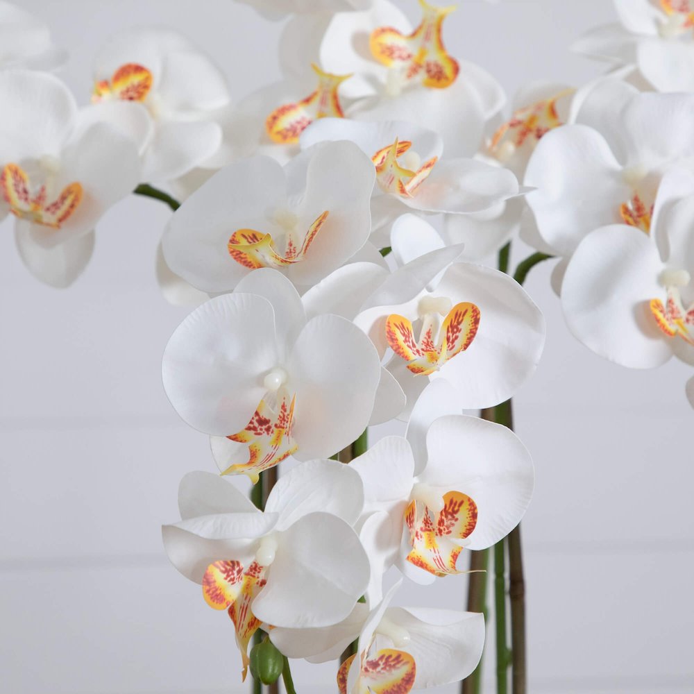 36in. Artificial Large Orchid Mexican Talavera Ceramic Planter