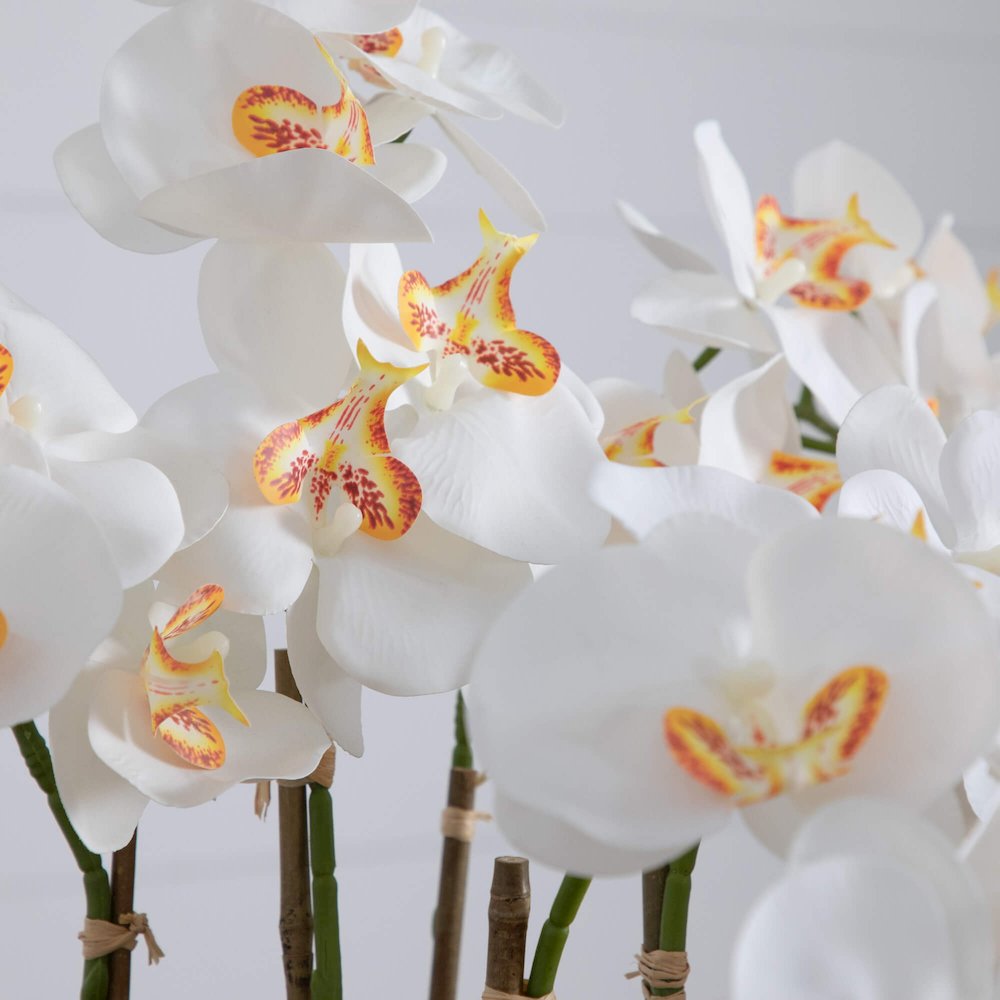 36in. Artificial Large Orchid Mexican Talavera Ceramic Planter