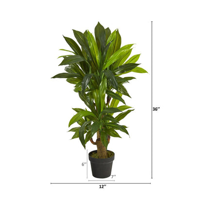 3ft. Corn Stalk Dracaena Artificial Plant (Real Touch)