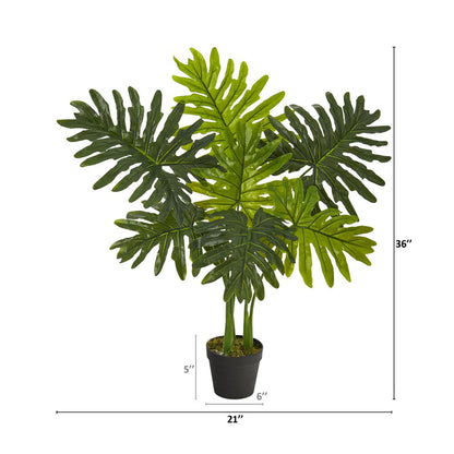 3ft. Philodendron Artificial Plant (Real Touch)