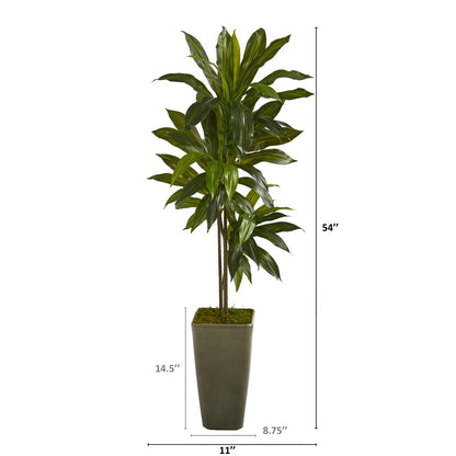 4.5ft. Dracaena Artificial Plant in Green Planter (Real Touch)