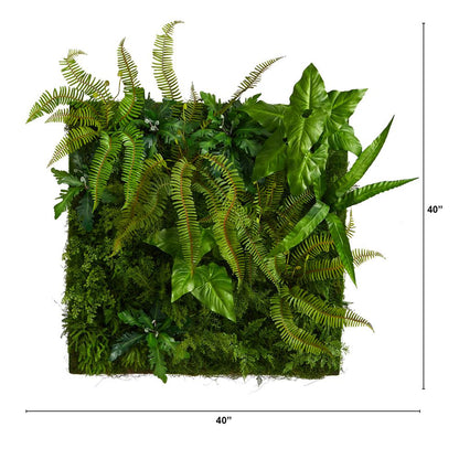40in. x 40in. Forest Artificial Living Wall