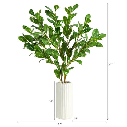 Mixed Floral Artificial Arrangement in Rectangular Wood Planter