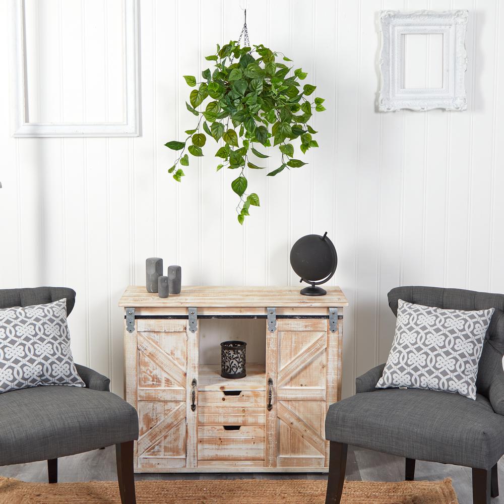 2.5ft. Philodendron Artificial Plant in Hanging Basket