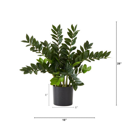 28in. Artificial Zamioculcas Plant with Decorative Planter