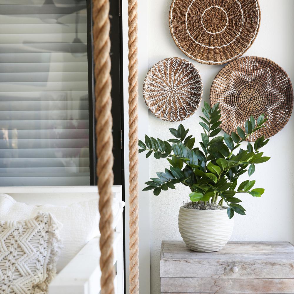 28in. Artificial Zamioculcas Plant with Decorative Planter