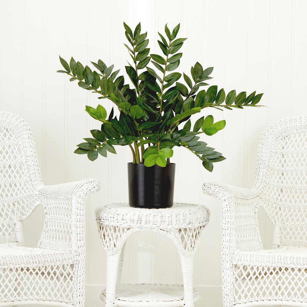 28in. Artificial Zamioculcas Plant with Decorative Planter