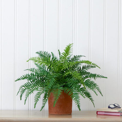 22in. Artificial Fern Plant in Decorative Planter