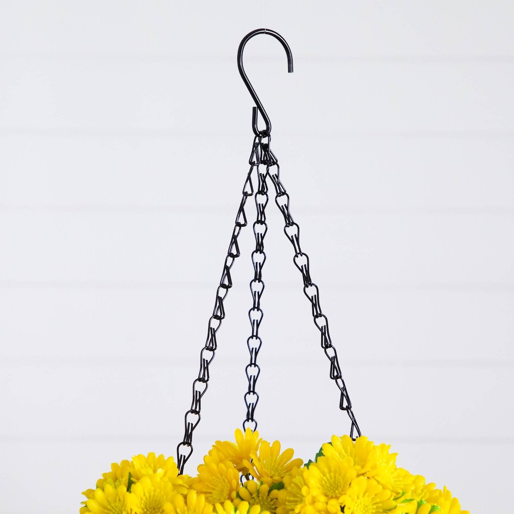 24in. UV Resistant Artificial Chrysanthemum Hanging Basket (Indoor/Outdoor)
