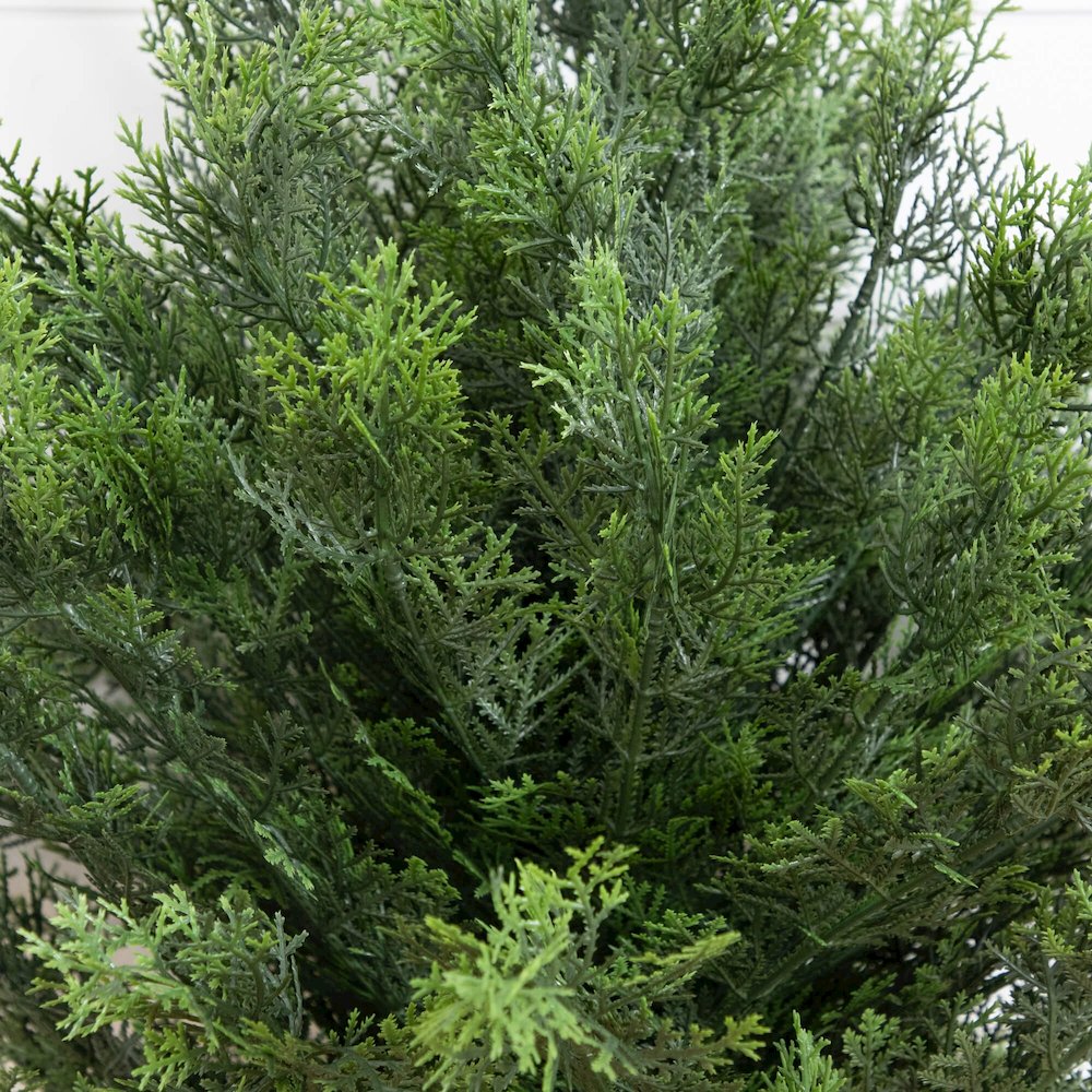 3ft. UV Resistant Artificial Cedar Bush with Integrated Ground Stake